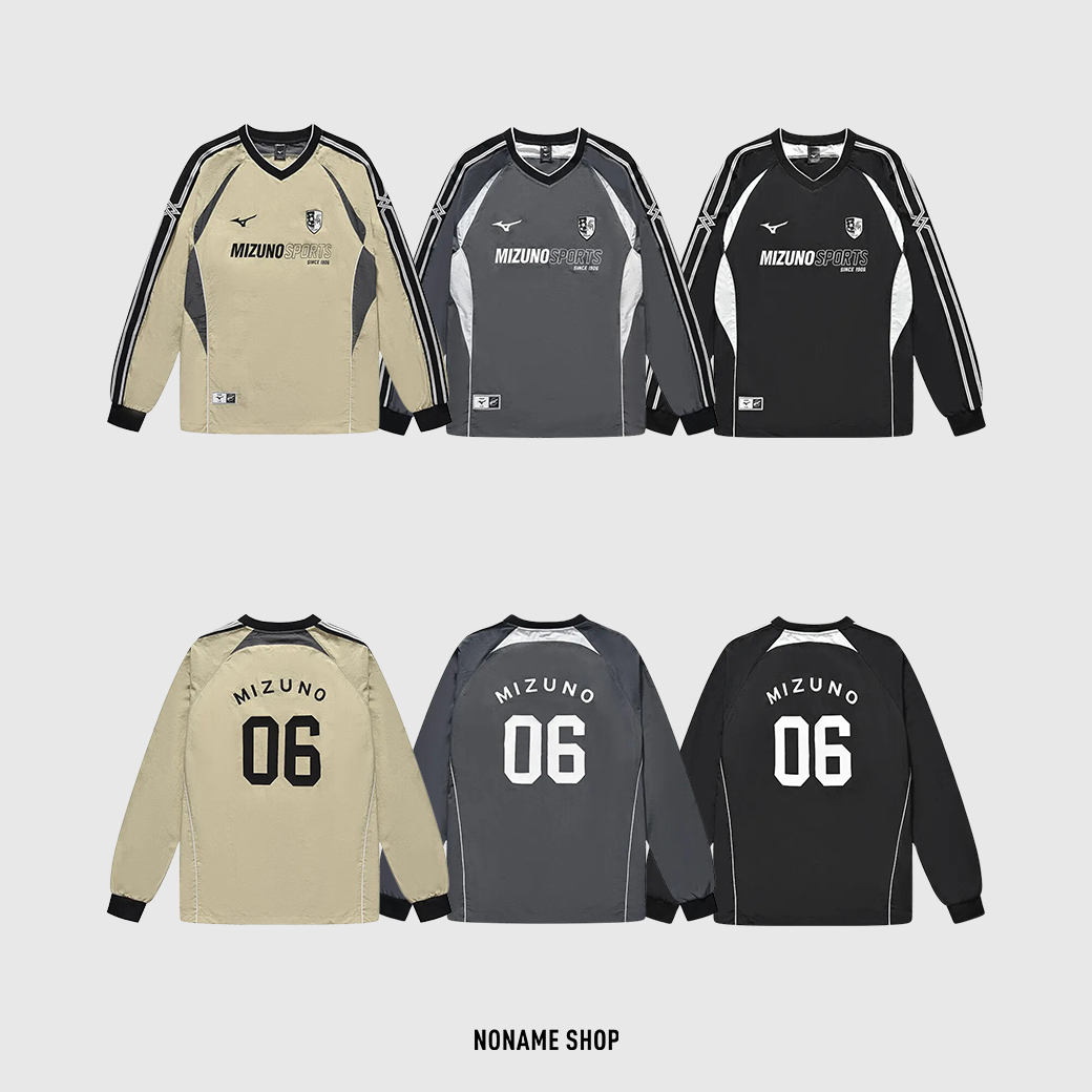 MIZUNO 美津濃 LOGO 復古 運動 數字 長袖 風衣 (男/女款)