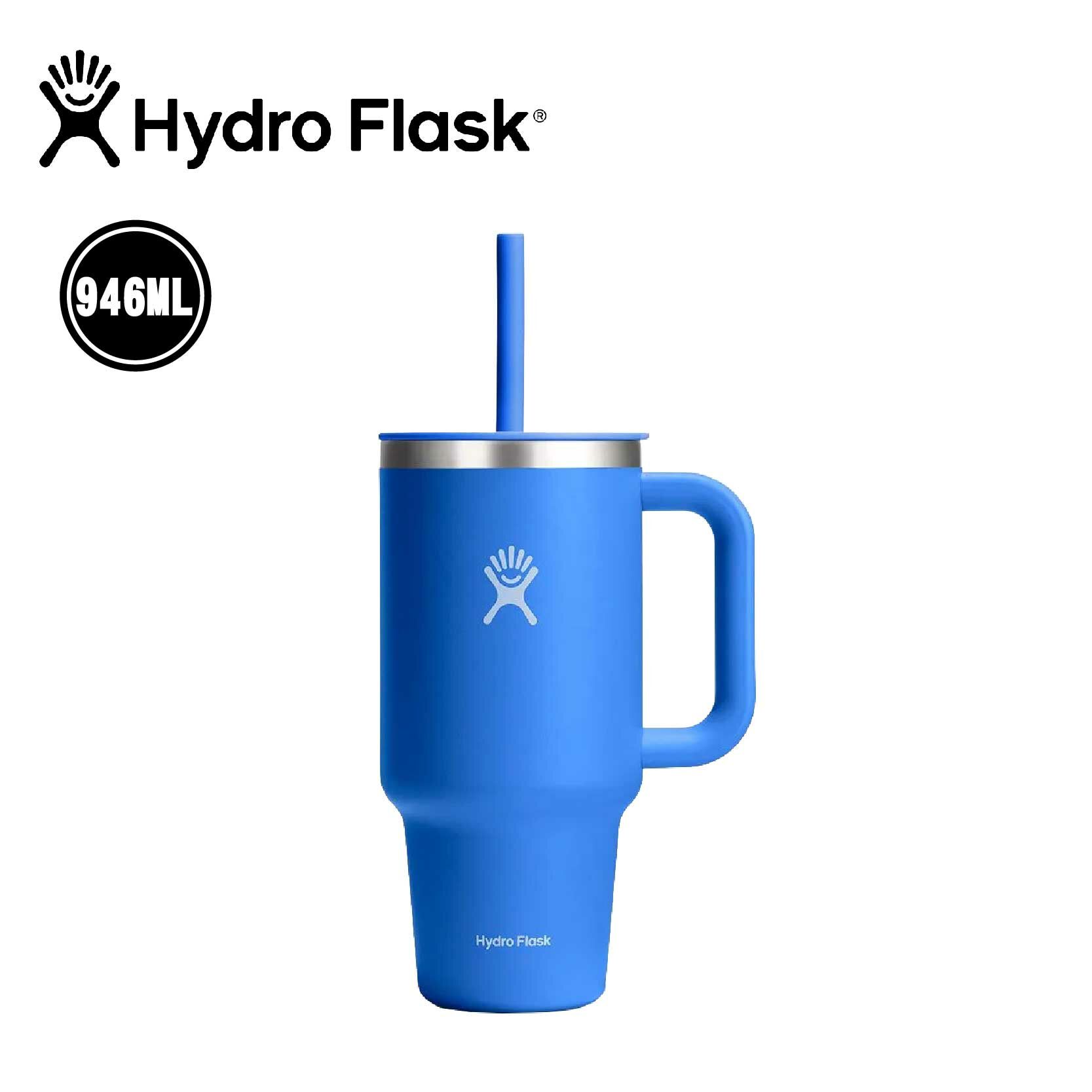 Hydro Flask 美國 32oz/946ml 冰霸杯 青鳥藍 吸管/隨手杯/保溫杯/保冰 52HF32PS482