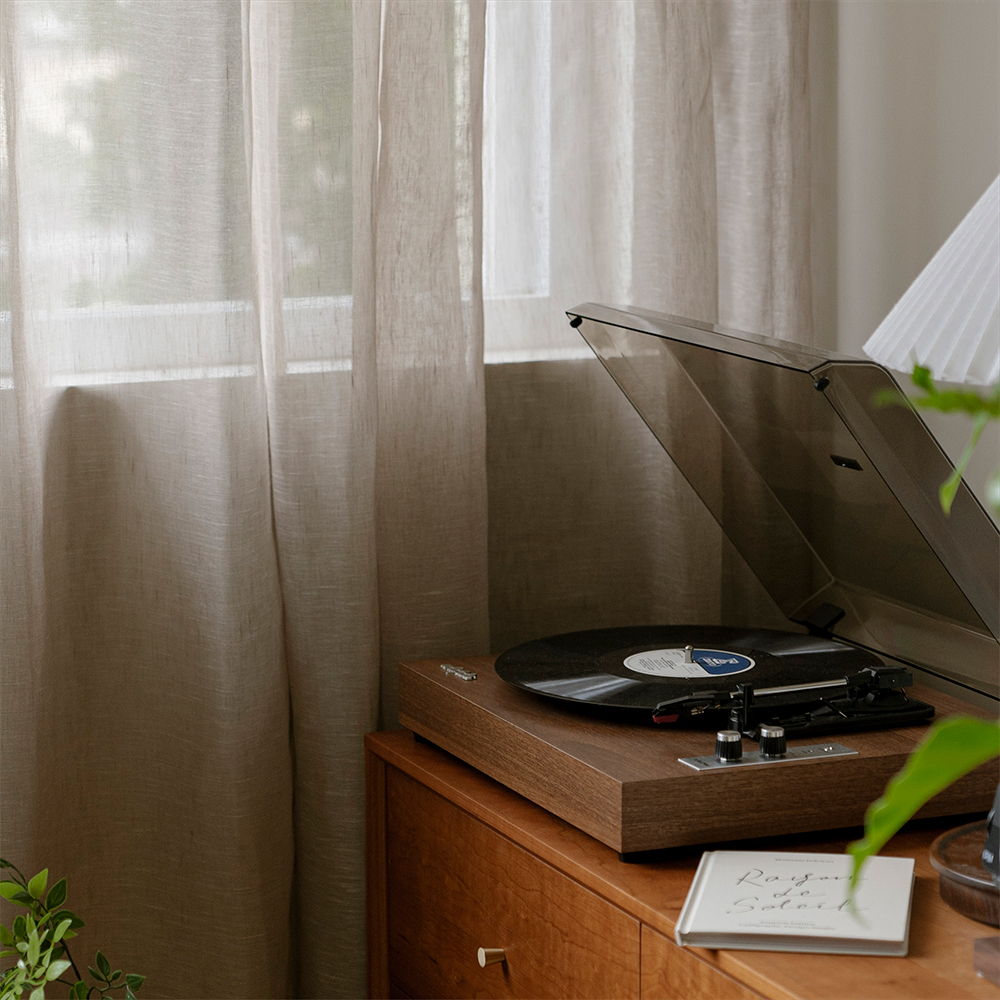 竹節紗簾｜卡其