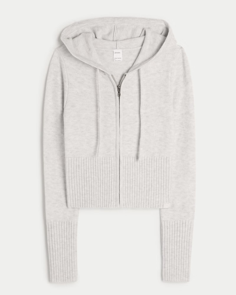 HOLLISTER GILLY HICKS 針織連帽外套SWEATER-KNIT ZIP-UP HOODIE