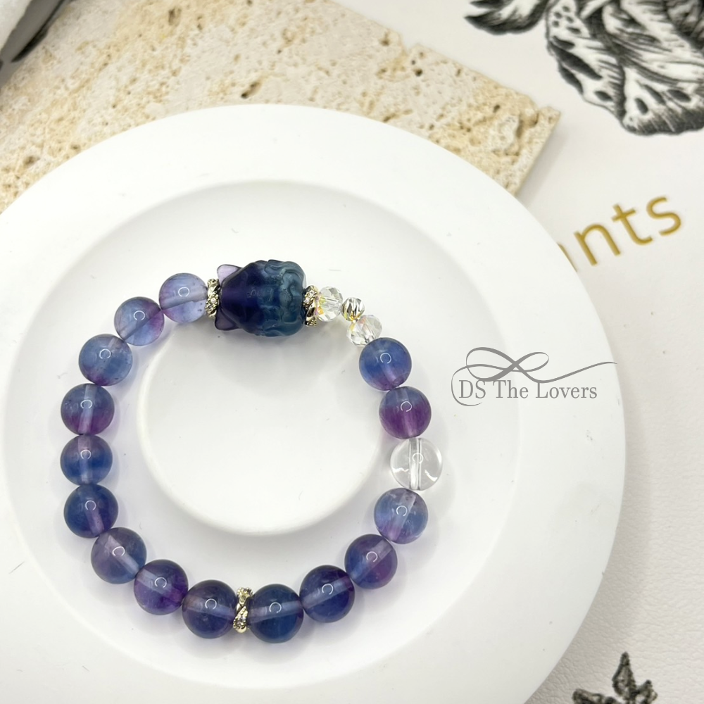 DS The Lovers 設計款 天然水晶『紫韻螢石狐仙』手鍊