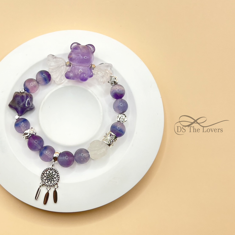 DS The Lovers 設計款 天然水晶『夢幻紫螢』手鍊