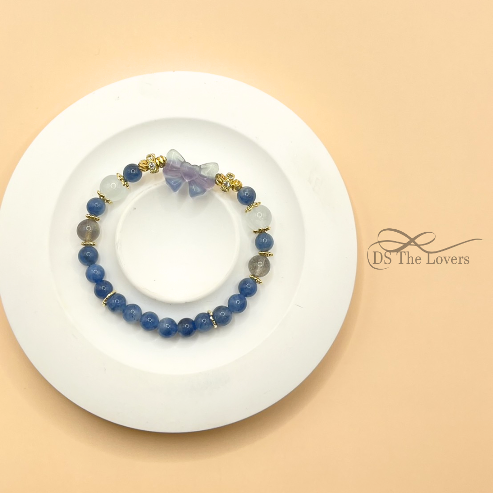 DS The Lovers 設計款 天然水晶『天藍靜謐 』手鍊