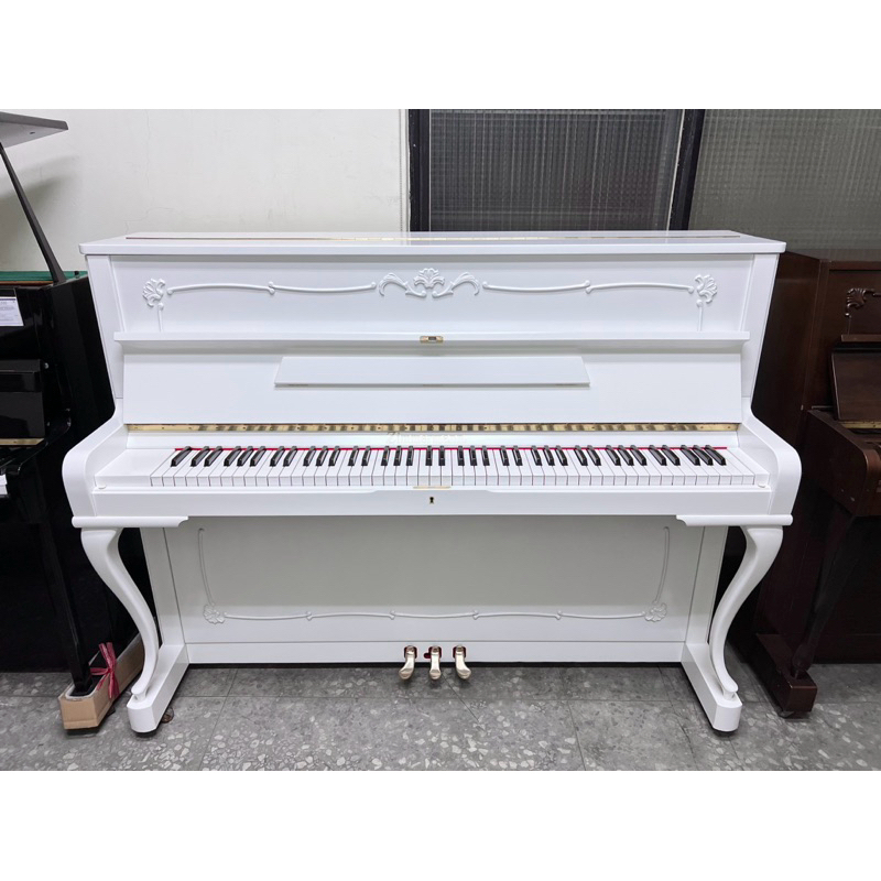 嚴選 德國製 日耳曼 ZIMMERMANN 浪漫雪白 迷你型鋼琴 白色 歐洲琴 中古鋼琴 二手鋼琴 漢麟樂器鋼琴店