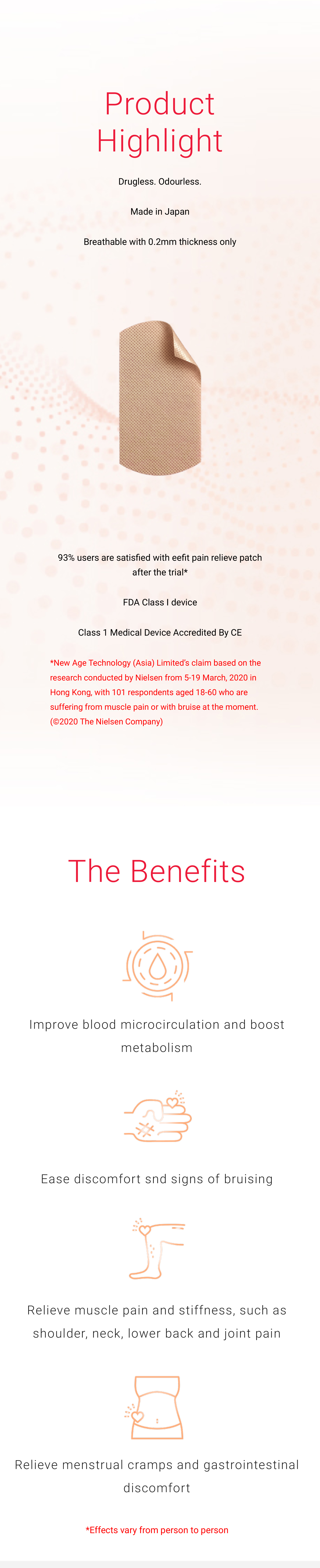 eefit - Pain Relief Patch Feature and Benefit -2