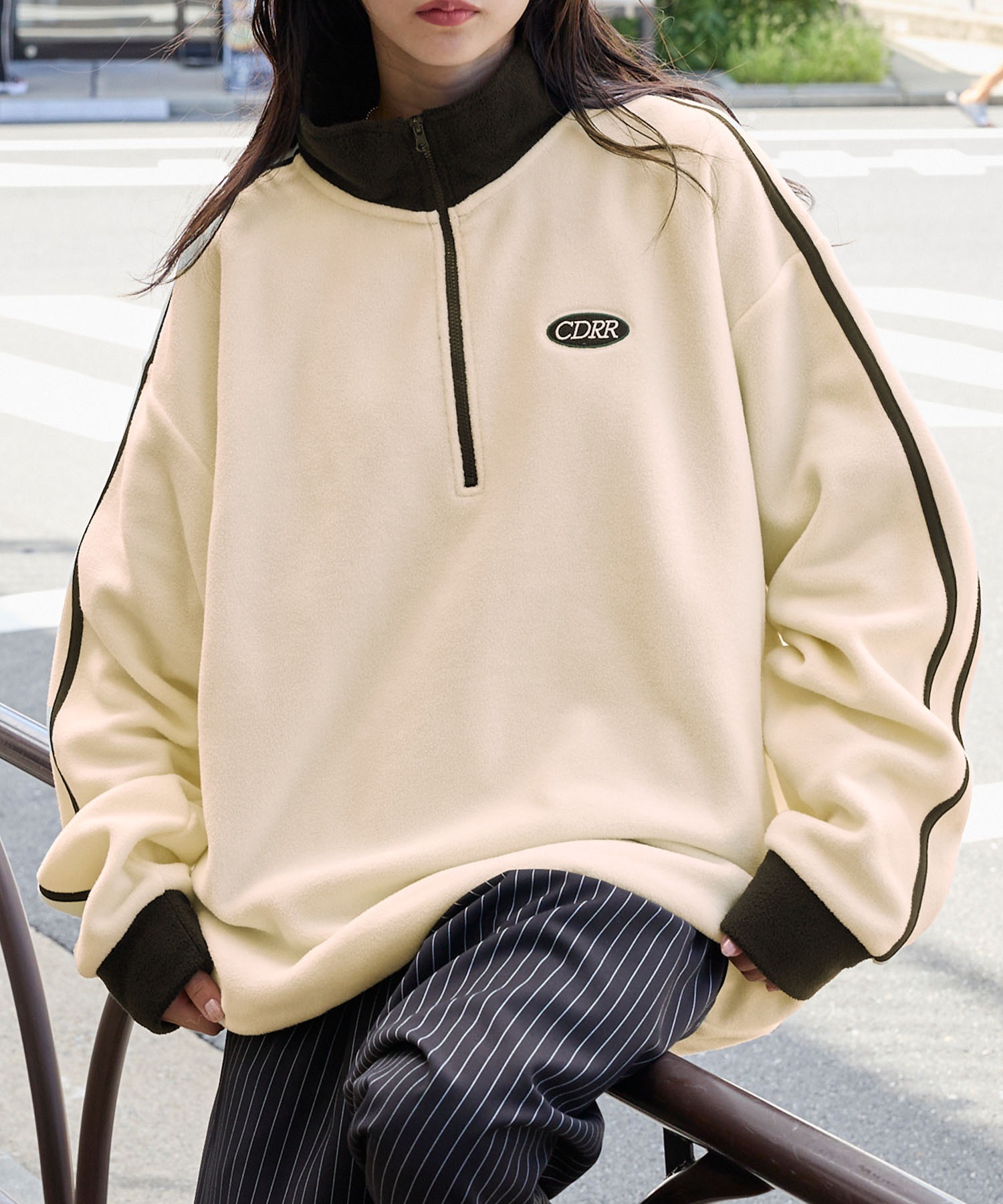 🇯🇵 MONO-MART 半拉鍊 立領 大學T 衛衣 抓絨 長袖 / 現貨✨