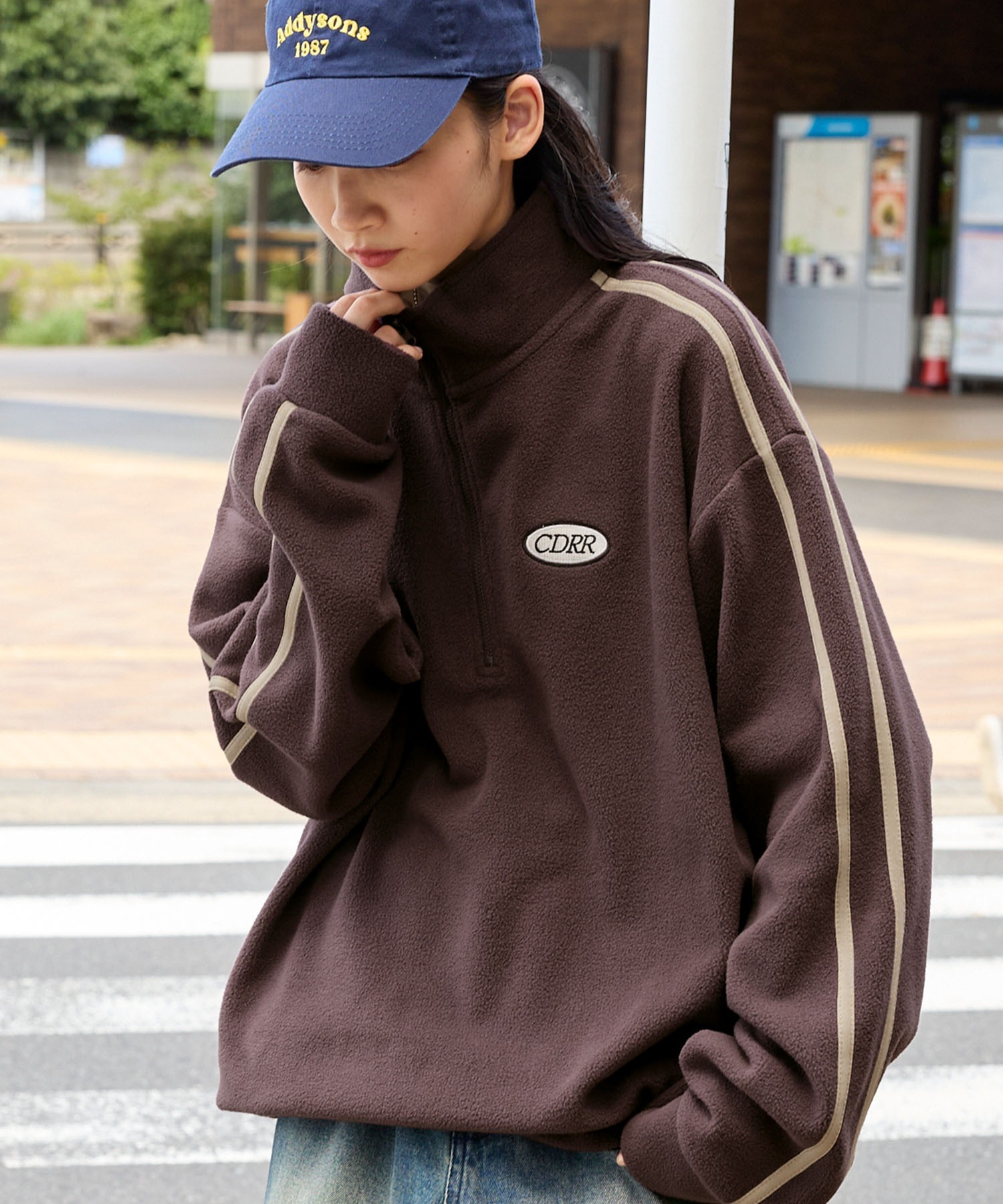 🇯🇵 MONO-MART 半拉鍊 立領 大學T 衛衣 抓絨 長袖 / 現貨✨