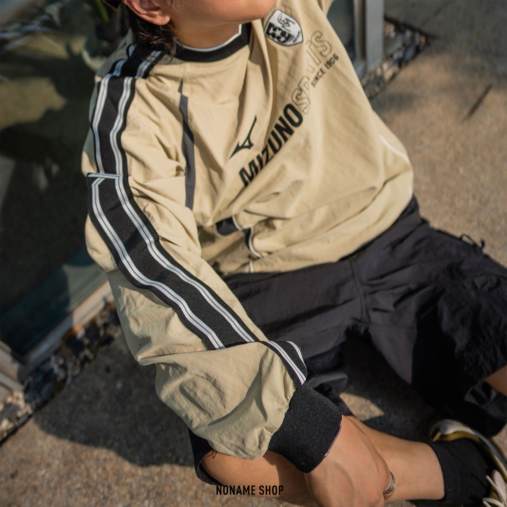 MIZUNO 美津濃 LOGO 復古 運動 數字 長袖 風衣 (男/女款)