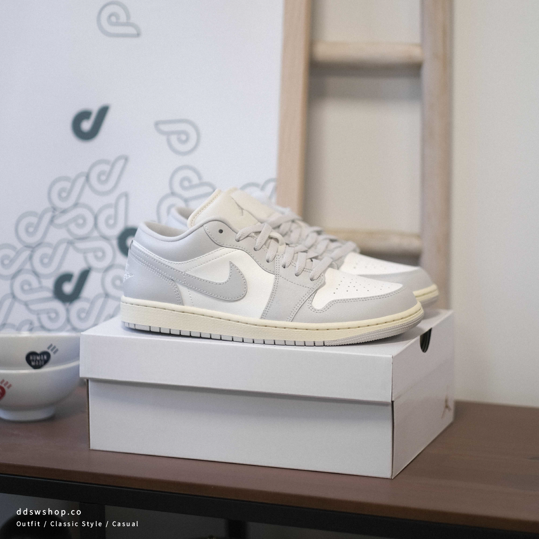 "調貨" NIKE AIR JORDAN 1 AJ1 海鹽灰 淺灰 骨白仿舊奶油底 女鞋 DC0774-103