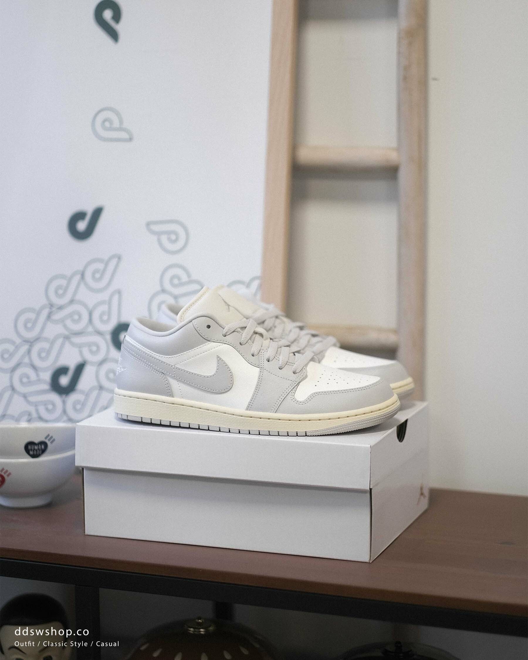 "調貨" NIKE AIR JORDAN 1 AJ1 海鹽灰 淺灰 骨白仿舊奶油底 女鞋 DC0774-103