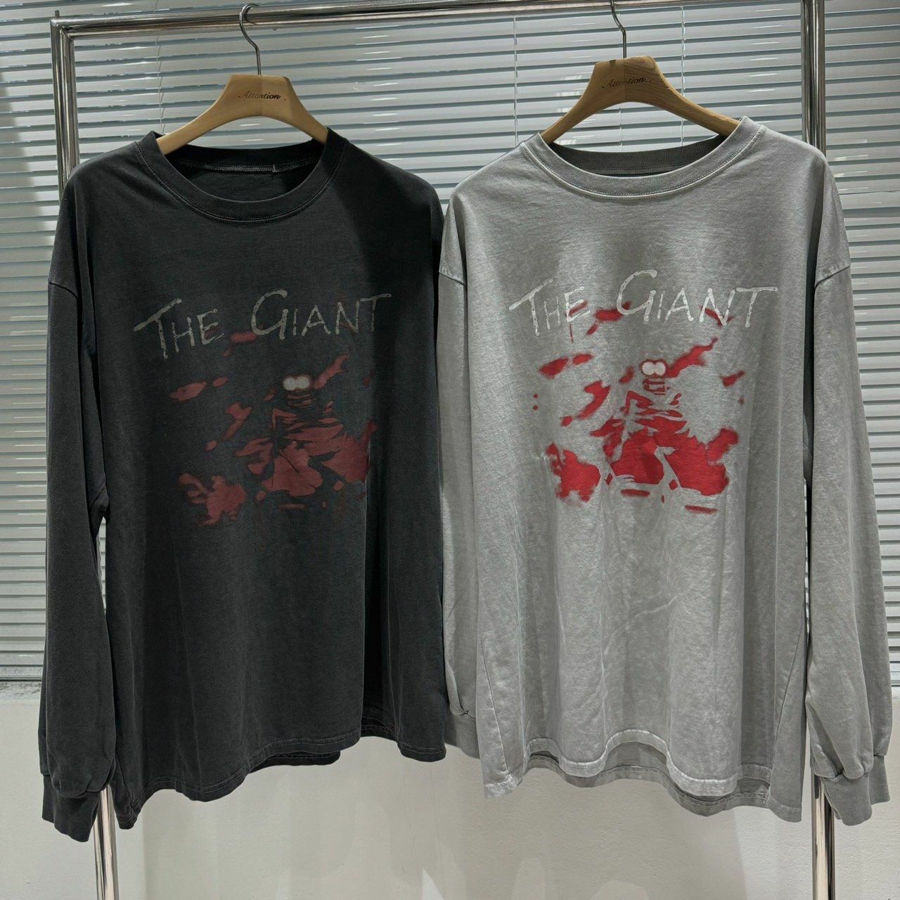 洗水英文字圖案長袖衫 BY ATTENTION-272T