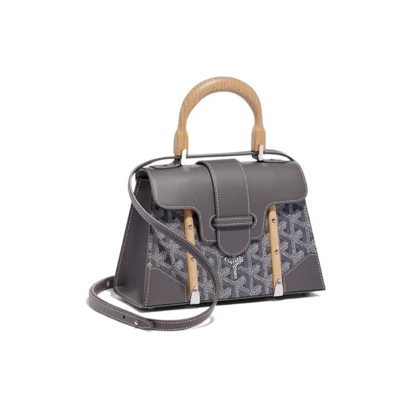 GOYARD Saïgon Souple 櫸木帆布拼皮 小廢包 迷你 手袋 硬版