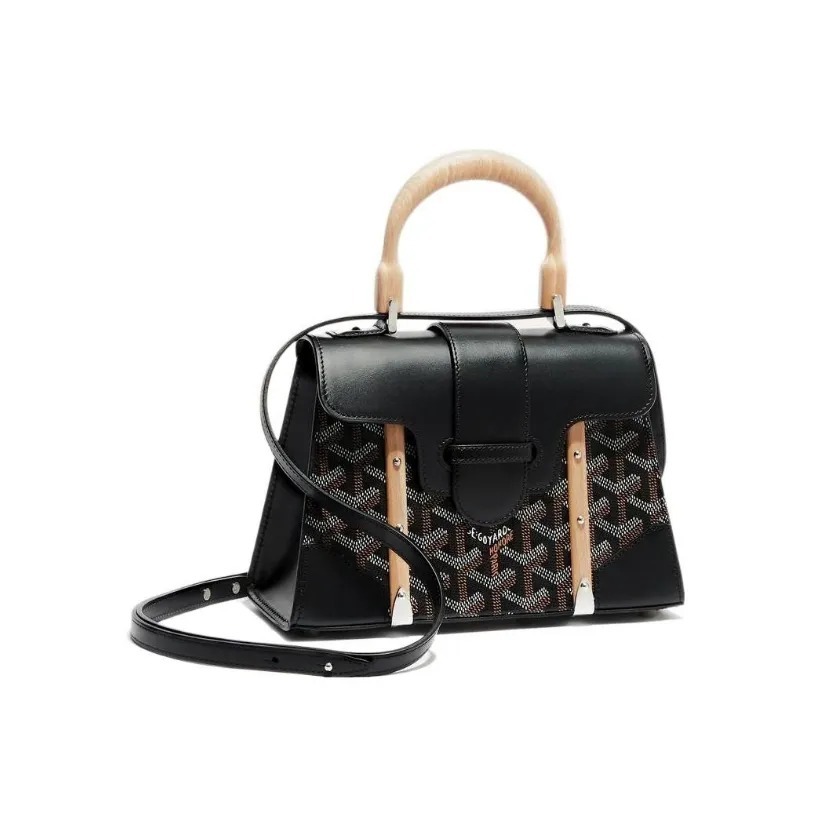 GOYARD Saïgon Souple 櫸木帆布拼皮 小廢包 迷你 手袋 硬版