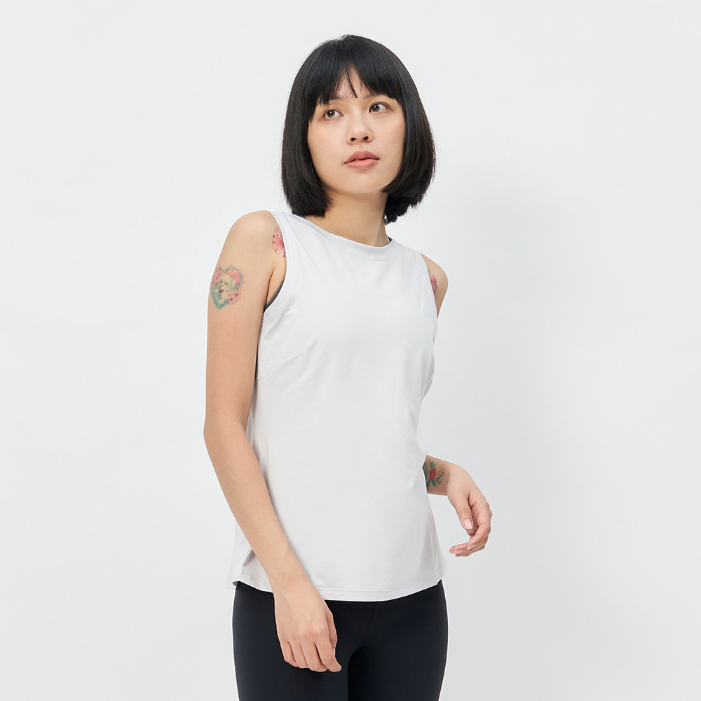 TBA Your Classic Tank 女 銀河灰 訓練 輕薄 透氣 後開洞 背心 TBAW213TK02-GY