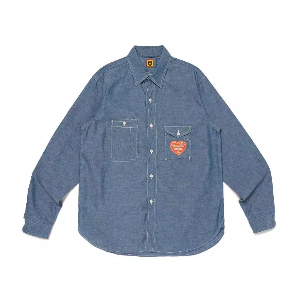 2024AW HUMAN MADE CHAMBRAY WORK SHIRT 長袖 襯衫 現貨