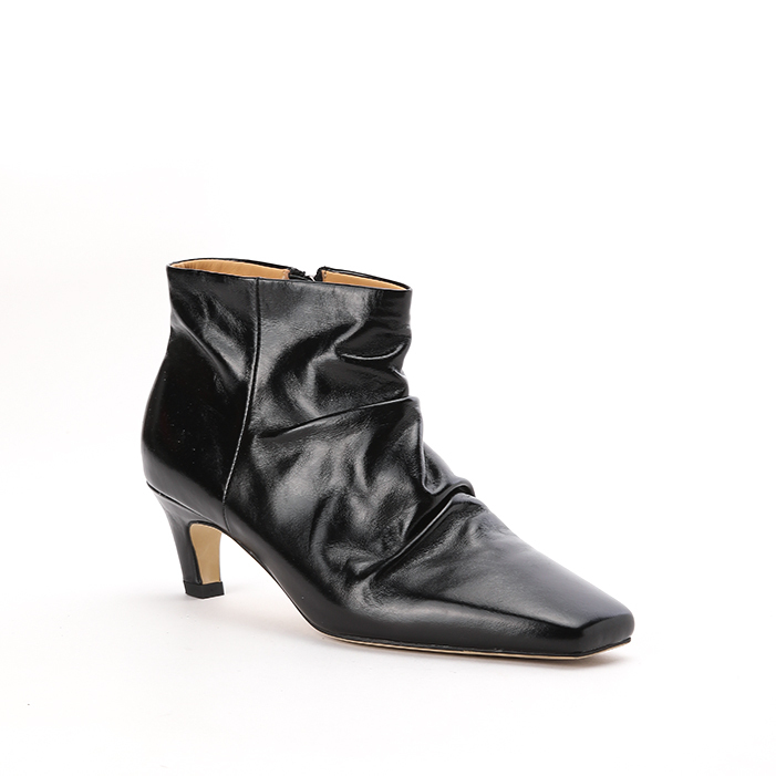 Gathered Ankle Boots