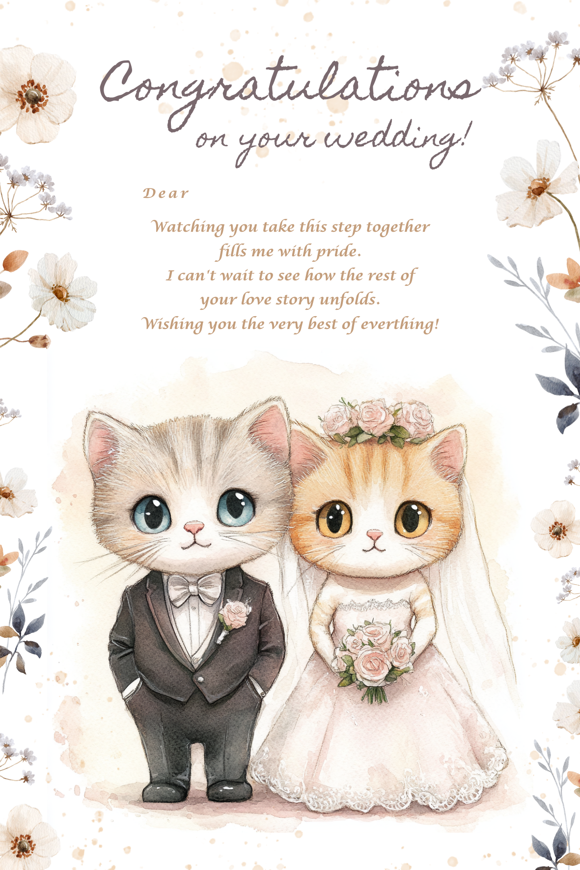 貓咪結婚賀卡（請於結帳頁加購）