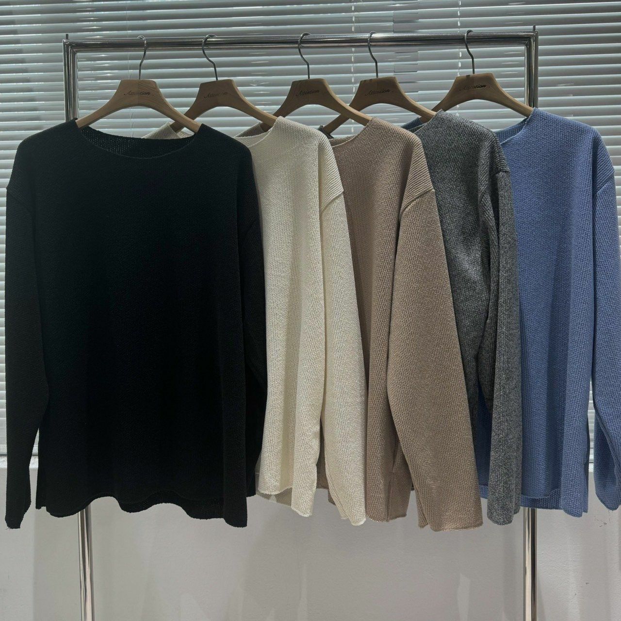 淨色針織長袖衫 BY ATTENTION-278T