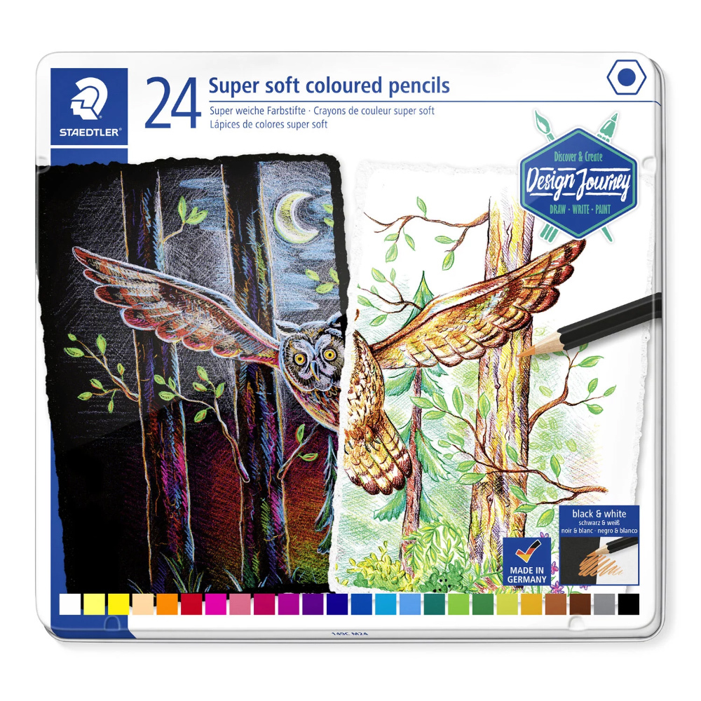 【STAEDTLER 施德樓】設計家軟性色鉛筆24色組 MS149 C M24