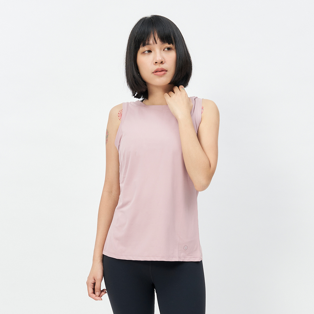 TBA Your Classic Tank 女 蜜裸粉 訓練 輕薄 透氣 後開洞 背心 TBAW213TK02-PK