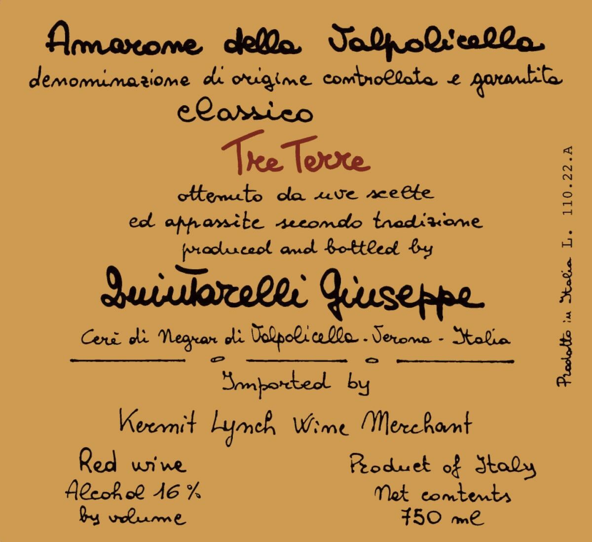 Quintarelli Giuseppe Amarone della Valpolicella Classico Tre Terre 2013