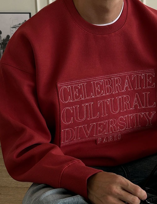 DIVERSITY 刺繡運動衫大學T