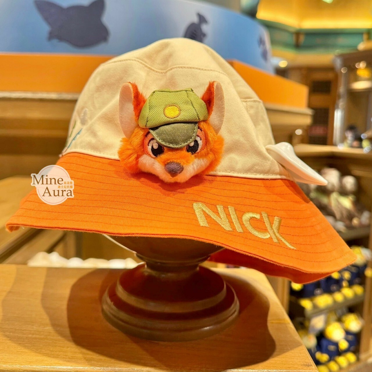 童心系列 胡尼克 Nick 絨毛大頭 造型 漁夫帽 帽子 動物方城市 Zootopia -上海迪士尼樂園