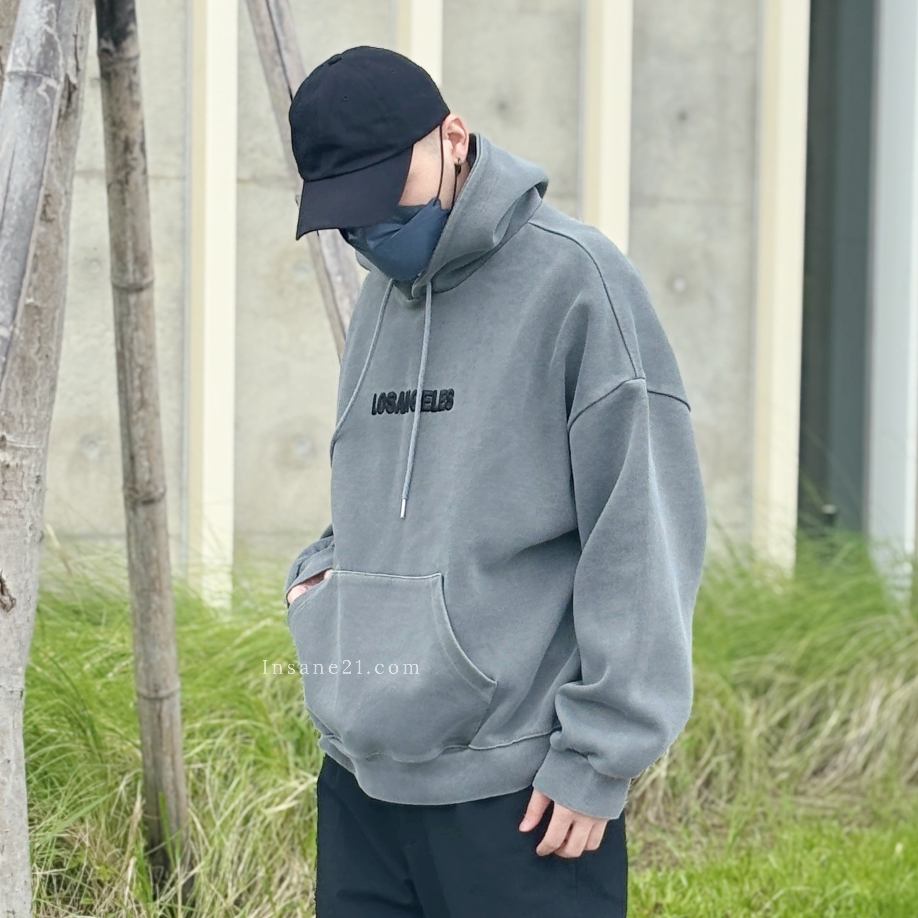 正韓 UNBURN WHITE 帽Ｔ 厚磅 休閒 洛杉磯 長袖 /預購