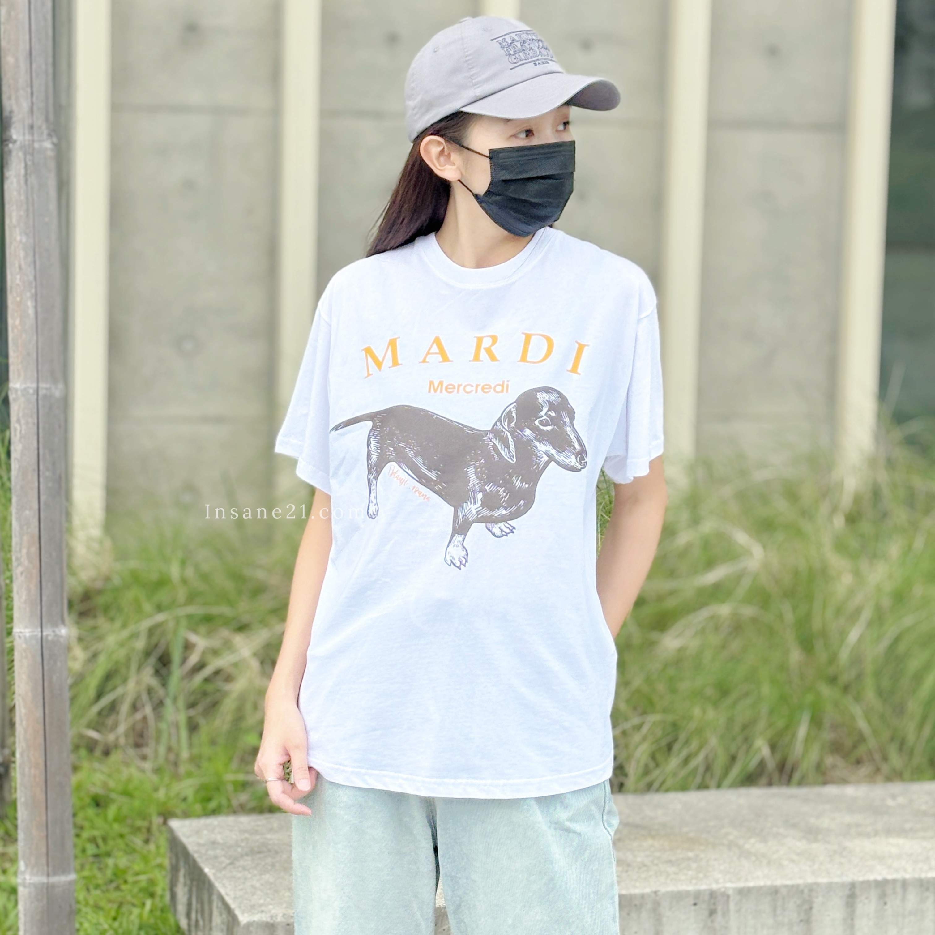MARDI MERCREDI 臘腸狗 短袖 上衣 多色 FREE SIZE