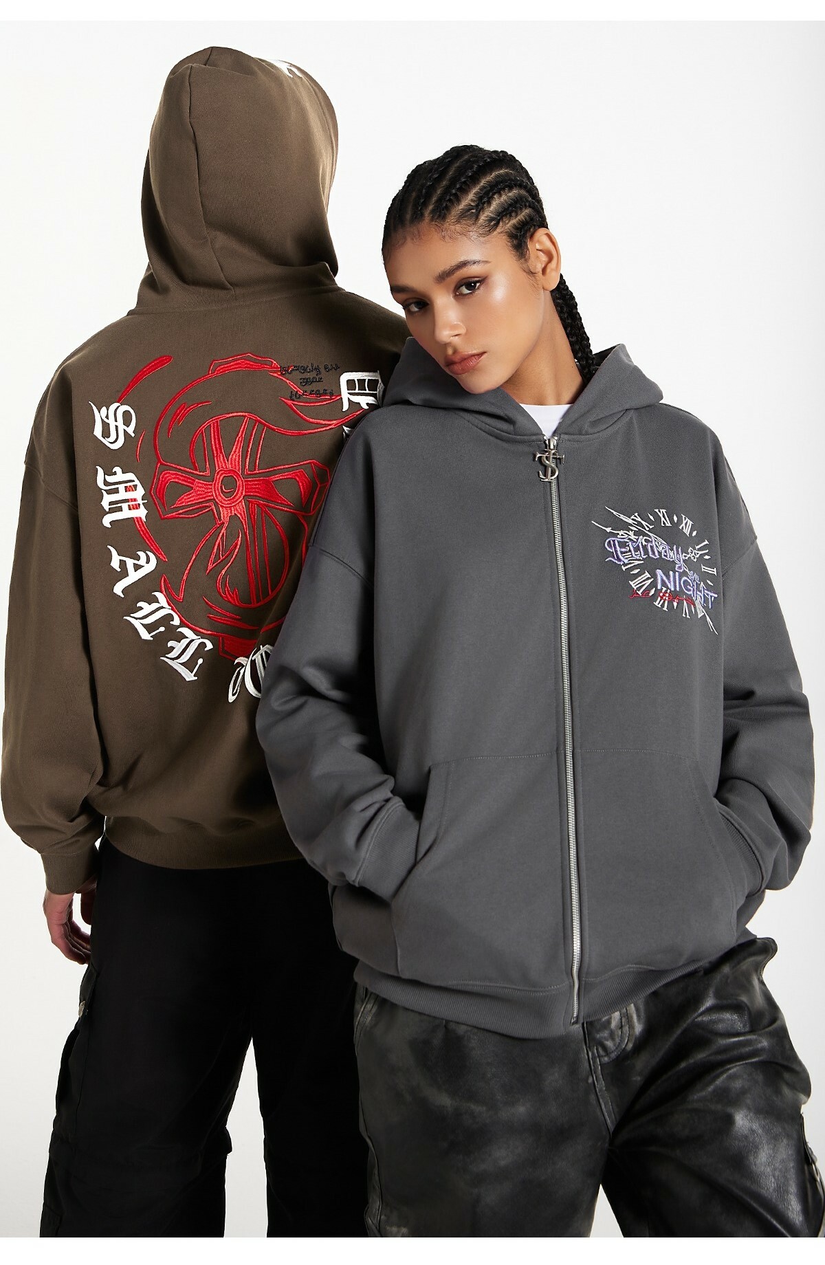 STK SmallTownKid 黑色星期五 燃燒字體 連帽外套