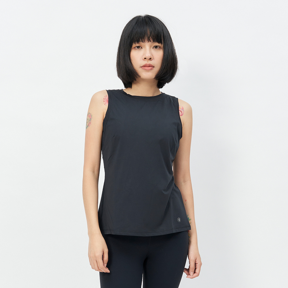 TBA Your Classic Tank 女 極致黑 訓練 輕薄 透氣 後開洞 背心 TBAW213TK02-BK