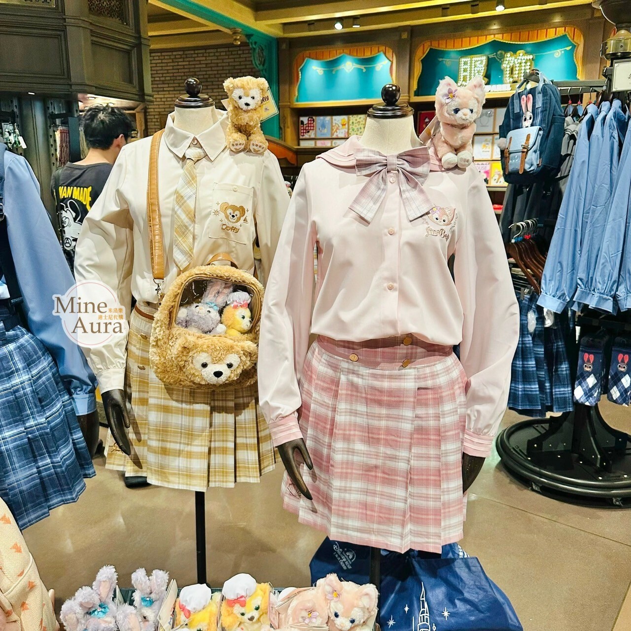 學院風系列 雪莉玫 ShellieMay 襯衫 上衣 百褶 短裙 長襪 套裝 -上海迪士尼樂園