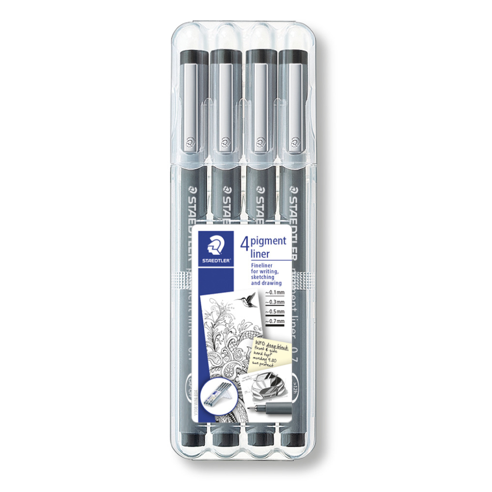 【STAEDTLER 施德樓】MS308WP4 防乾耐水性代針筆4支組