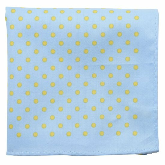 雙色點點手巾＿藍x黃