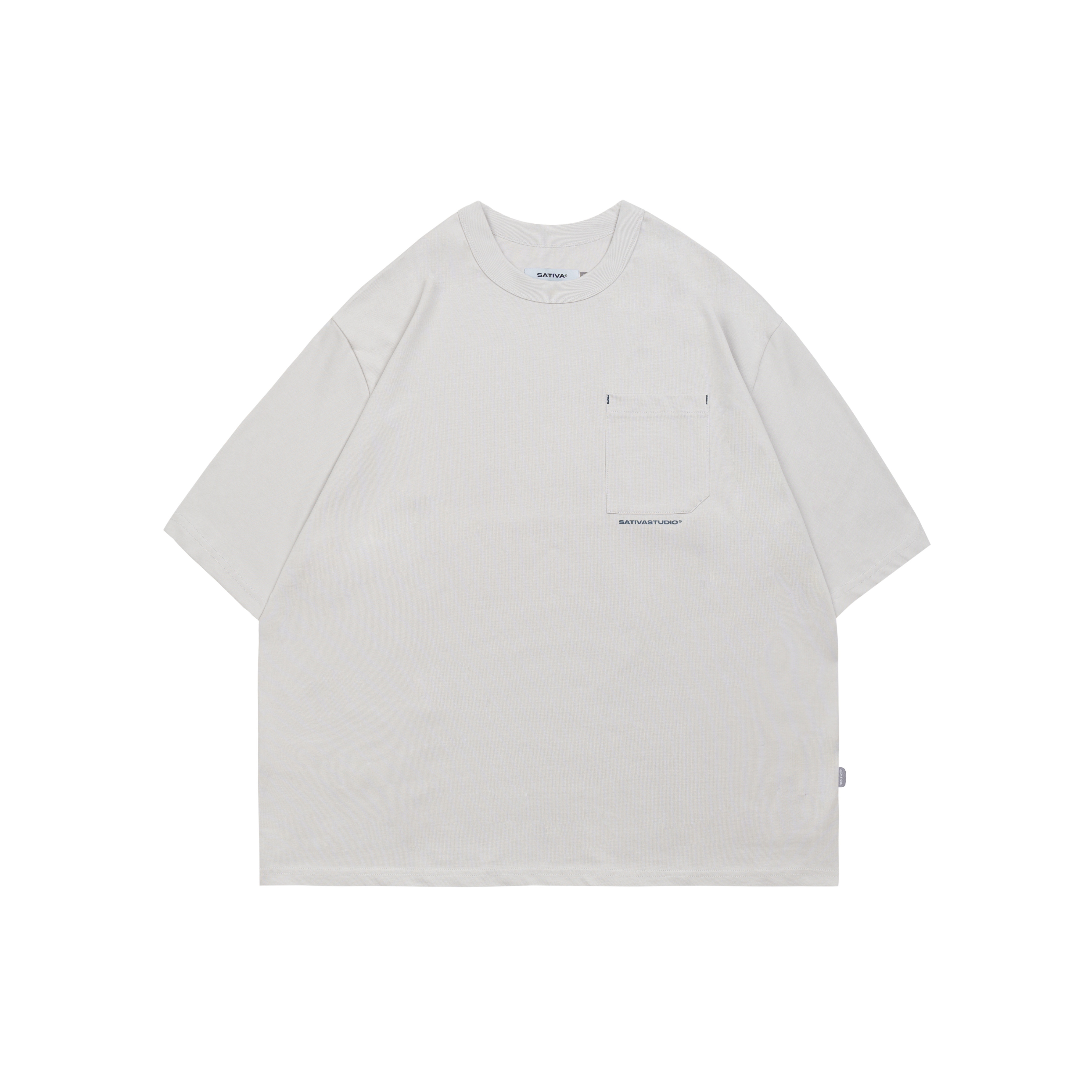 SUG-04 ”Symbolic Of Signatures” Pocket Tee - Silver Gray