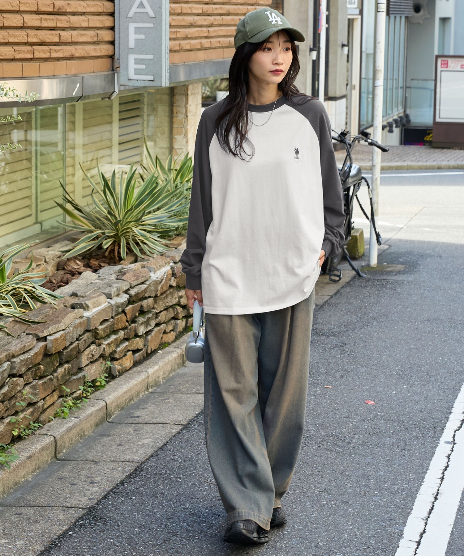 🇯🇵 US POLO ASSN. USPA 刺繡小LOGO 插肩 拼接 長袖 長T 縮口 多色 / 現貨