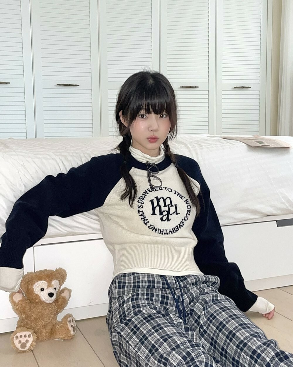 #現貨 muahmuah  撞色針織長袖 (MUT24204)