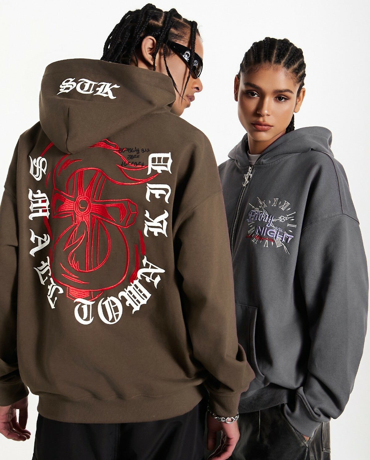 STK SmallTownKid 黑色星期五 燃燒字體 連帽外套