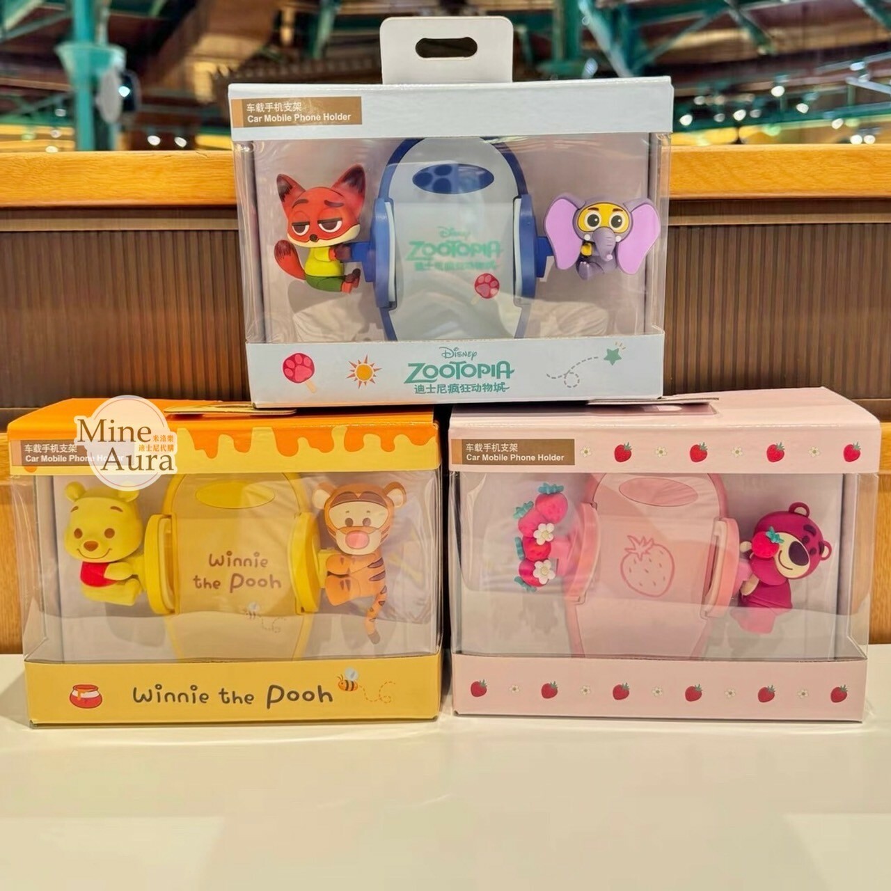 小熊維尼 Winnie the Pooh 跳跳虎 Tigger 立體造型 手機支架 汽車用品 -上海迪士尼樂園