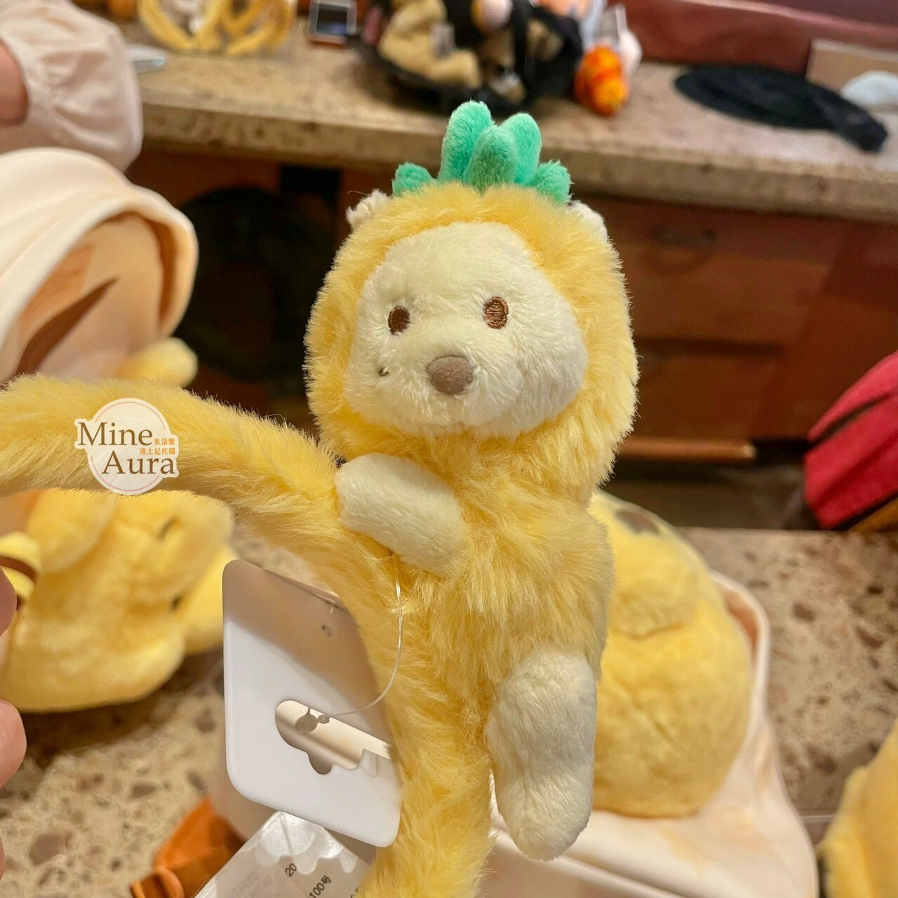 小熊維尼 Winnie the Pooh 鳳梨裝 趴趴造型 髮圈 髮箍 -上海迪士尼樂園