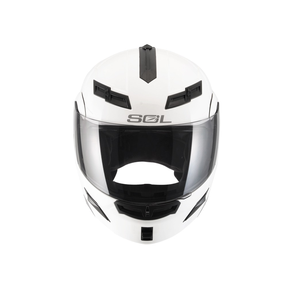 SOL SM-1 亮光白 素色 可掀式 全罩 安全帽
