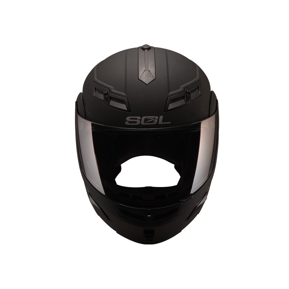 SOL SM-1 消光黑 素色 可掀式 全罩 安全帽