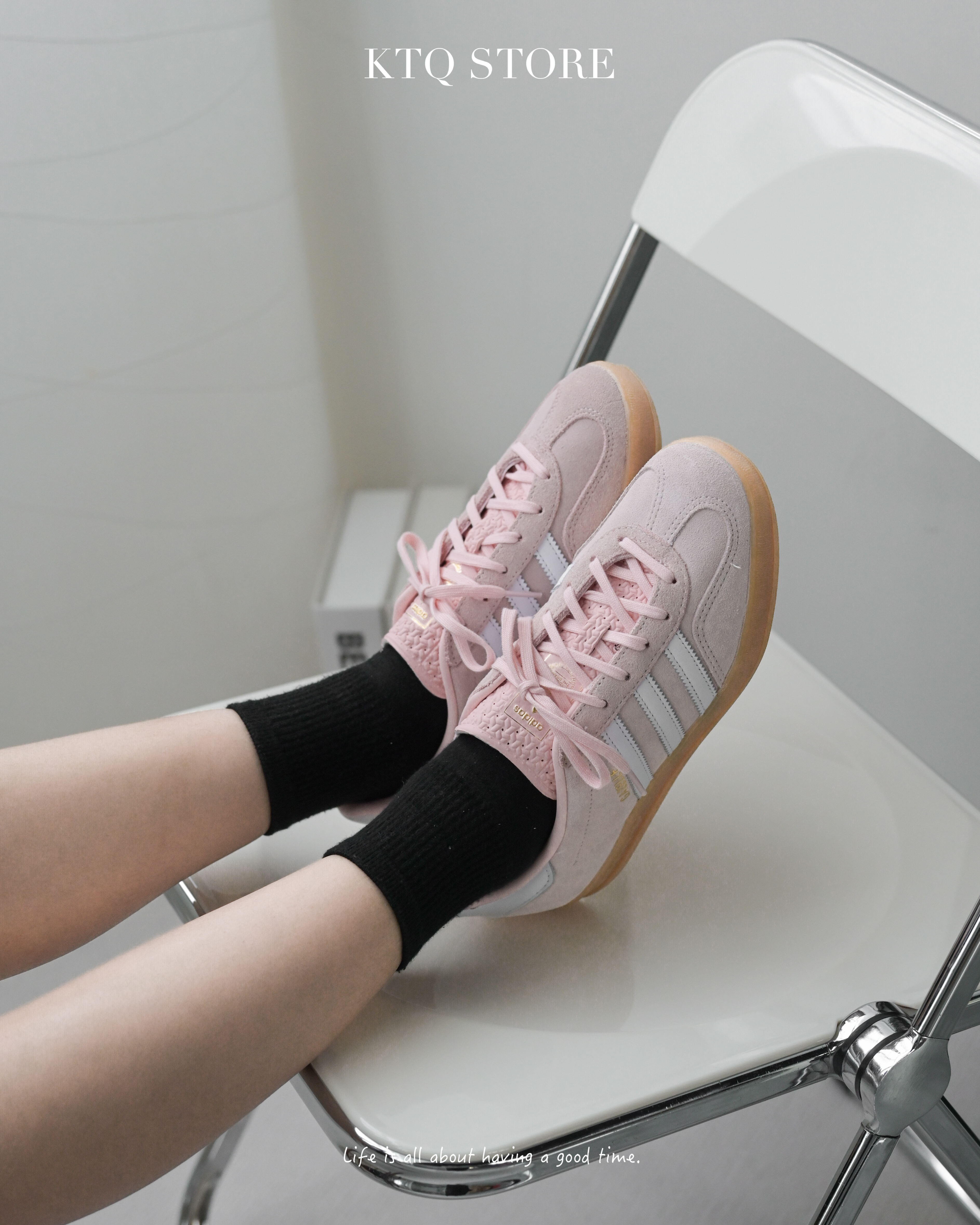 KTQ STORE ‧ Adidas Gazelle Indoor 粉色櫻花粉焦糖底女鞋 IH5484