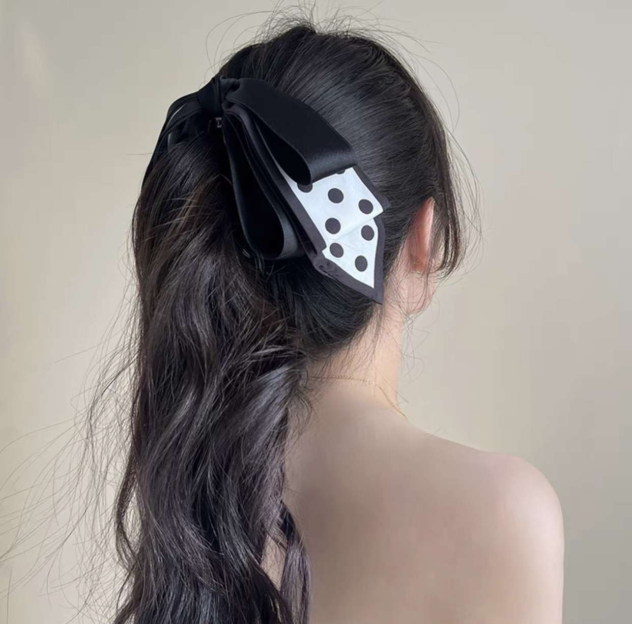 Polka Dot Banana Hair Clip