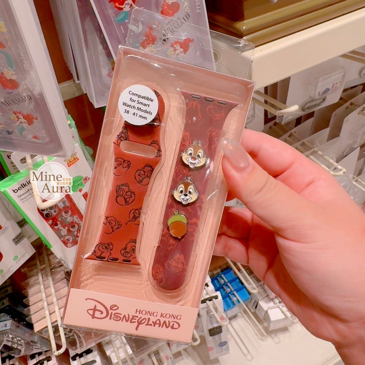 奇奇蒂蒂 Chip 'n Dale 大頭造型 造型 Apple Watch 錶帶 適用38-41mm -香港迪士尼樂園