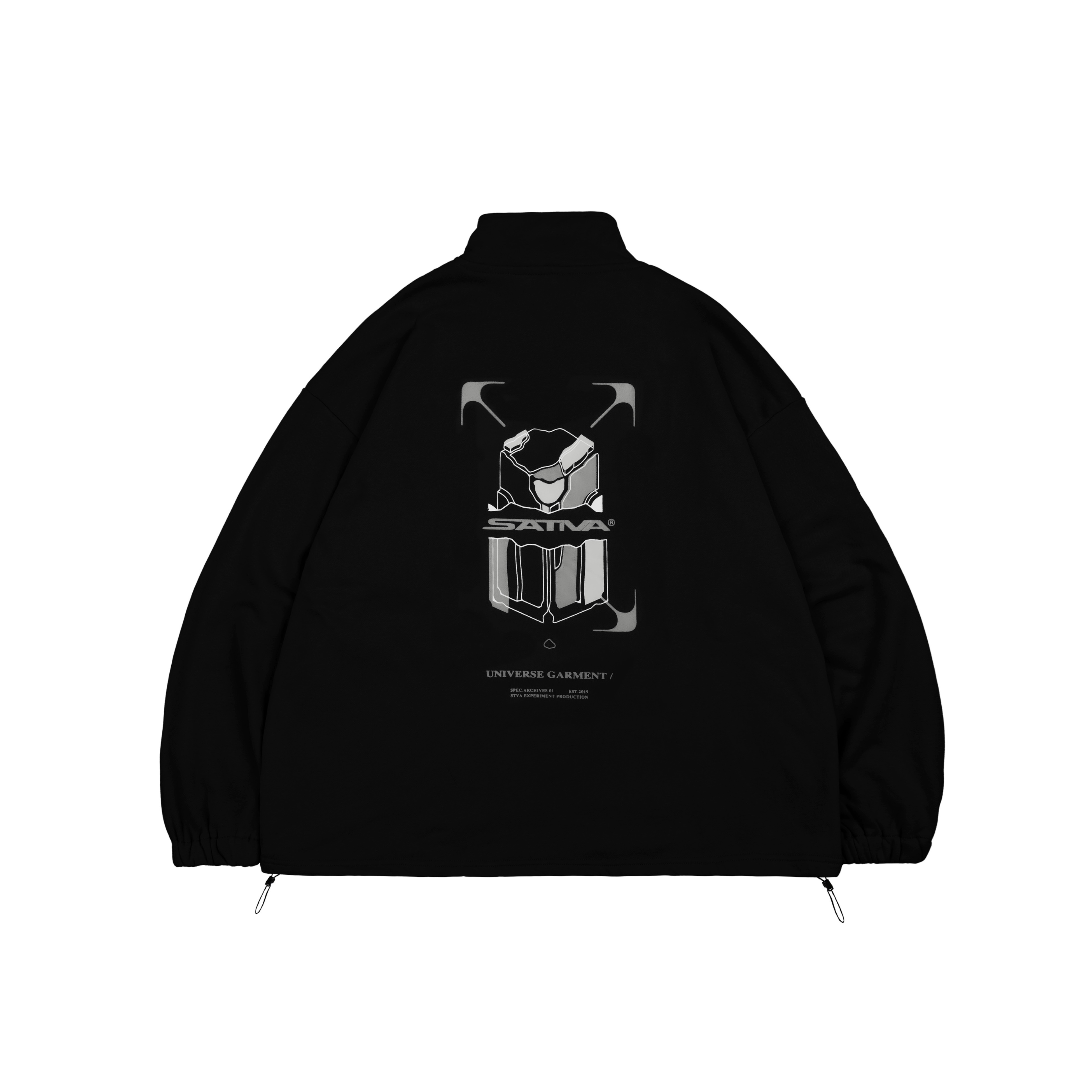 UE-02 “Virtual Structure“  Zip Sweat - Black