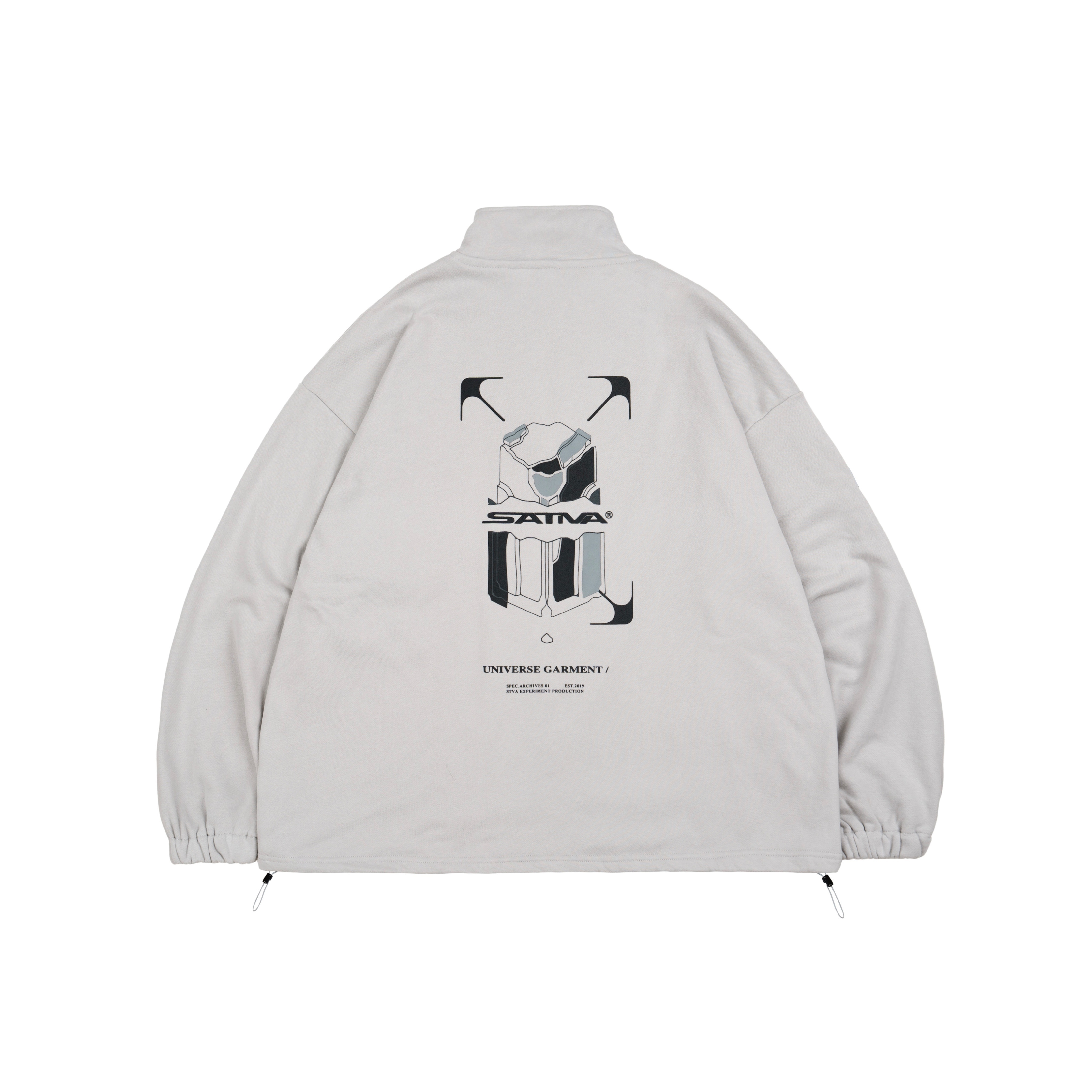 UE-02 “Virtual Structure“  Zip Sweat - Grey
