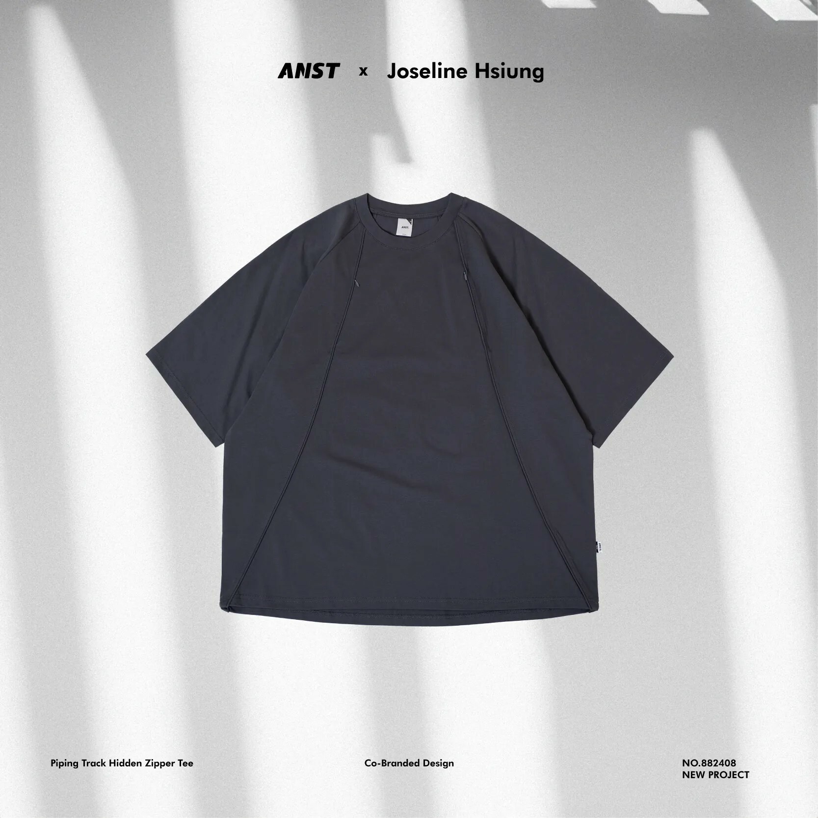 "現貨" ANST x Joseline Hsiung Piping Track Hidden Zipper Tee / AJH.02