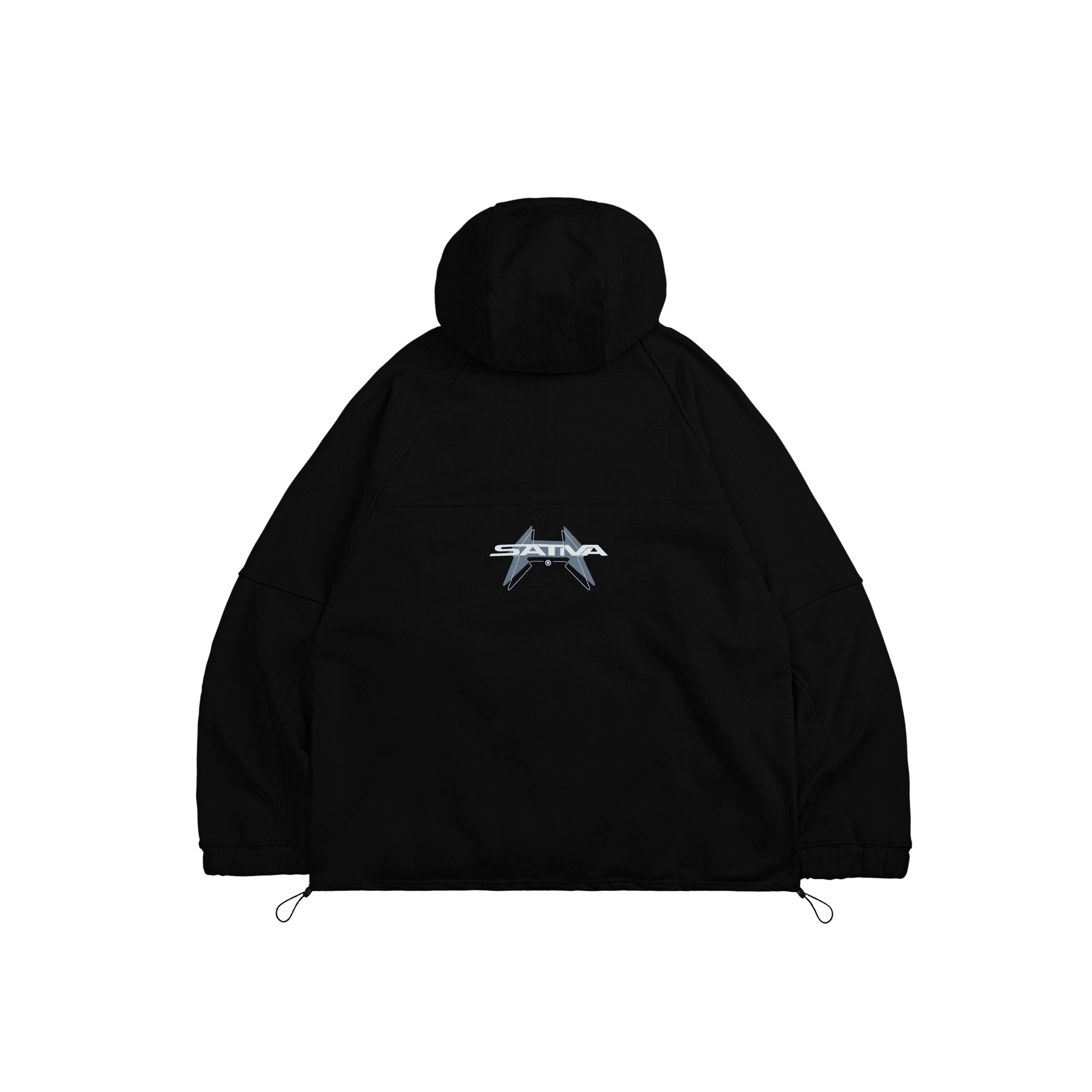 HD-01 "Atomic Evolution" Half-Zip Hoodie - Black