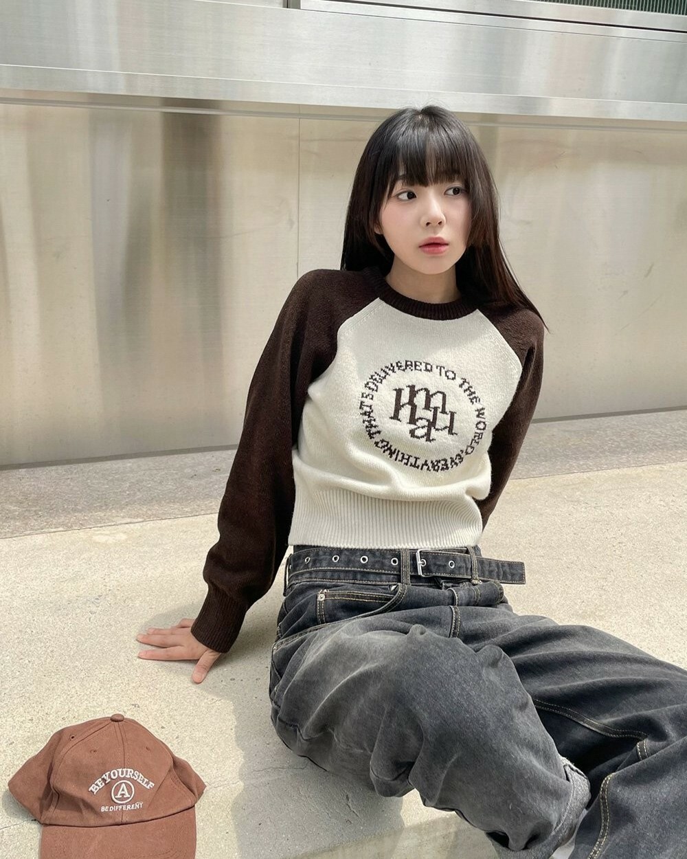 #現貨 muahmuah  撞色針織長袖 (MUT24204)